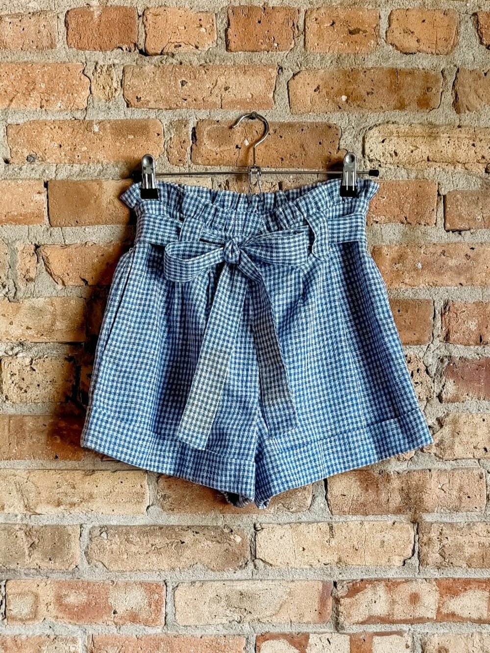 BNWT J.O.A. Gingham Tie Front Shorts